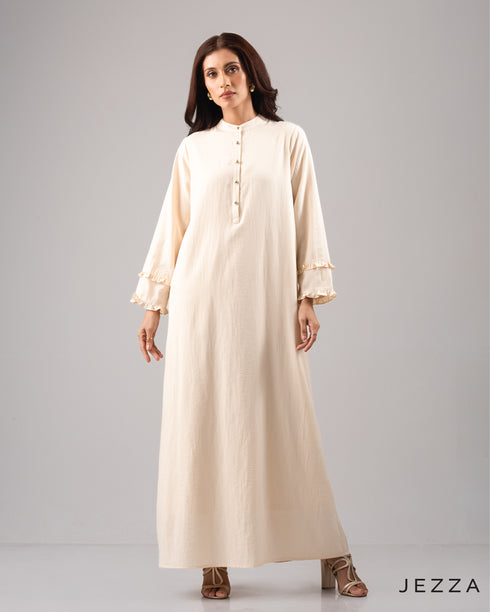 Polyester A Line Dress With Decorative Cuff Detail 60602